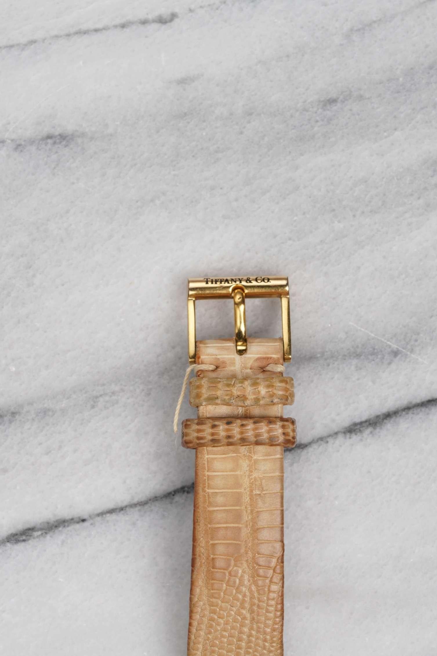 Women's or Men's Tiffany Atlas Watch in 18K Yellow Gold, 1980s For Sale