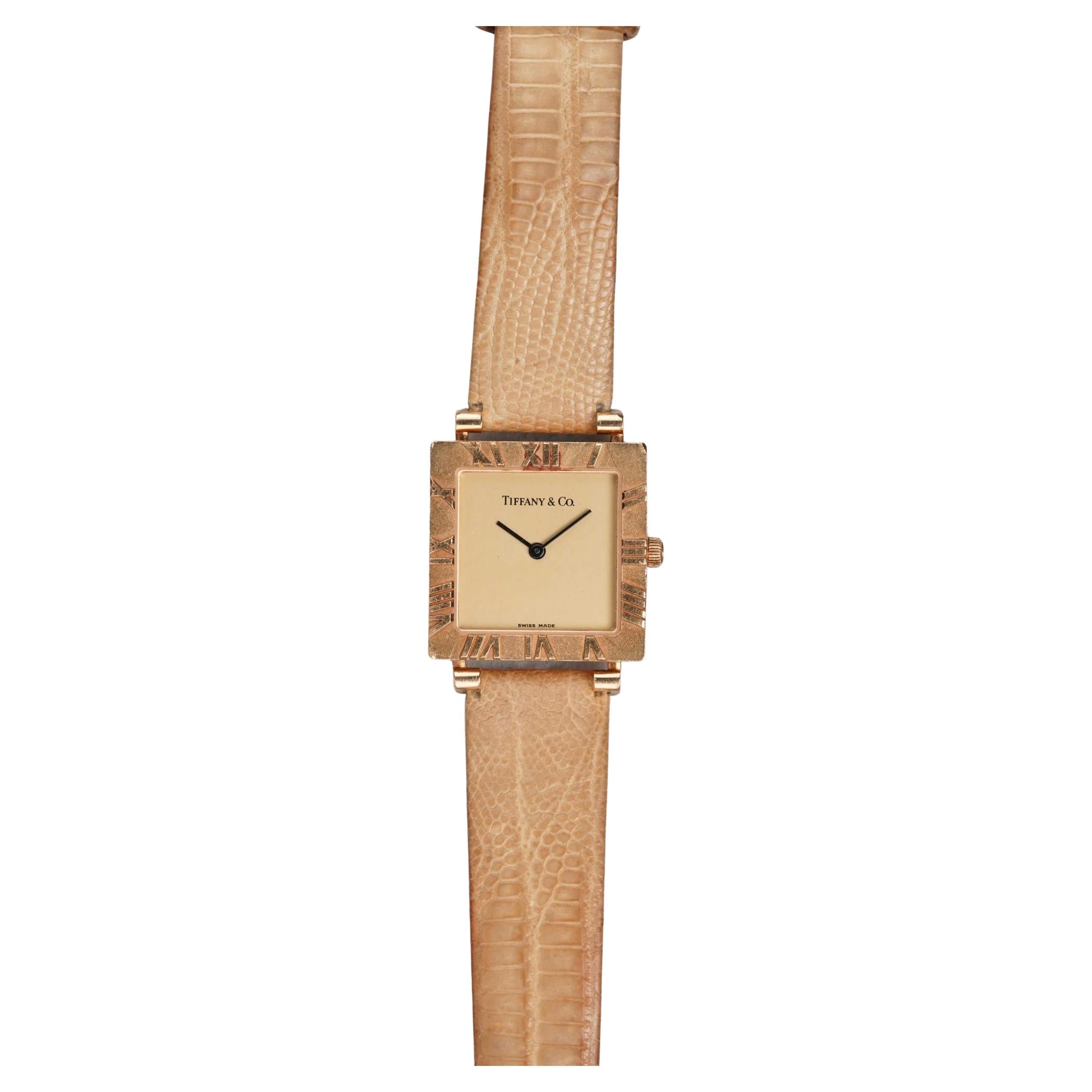 Tiffany Atlas Watch in 18K Yellow Gold, 1980s