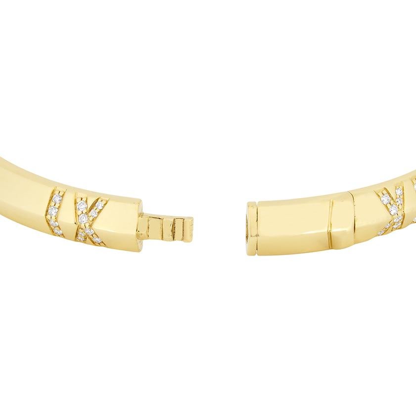 Contemporain Tiffany Atlas X Closed Bangle à charnière étroite en vente