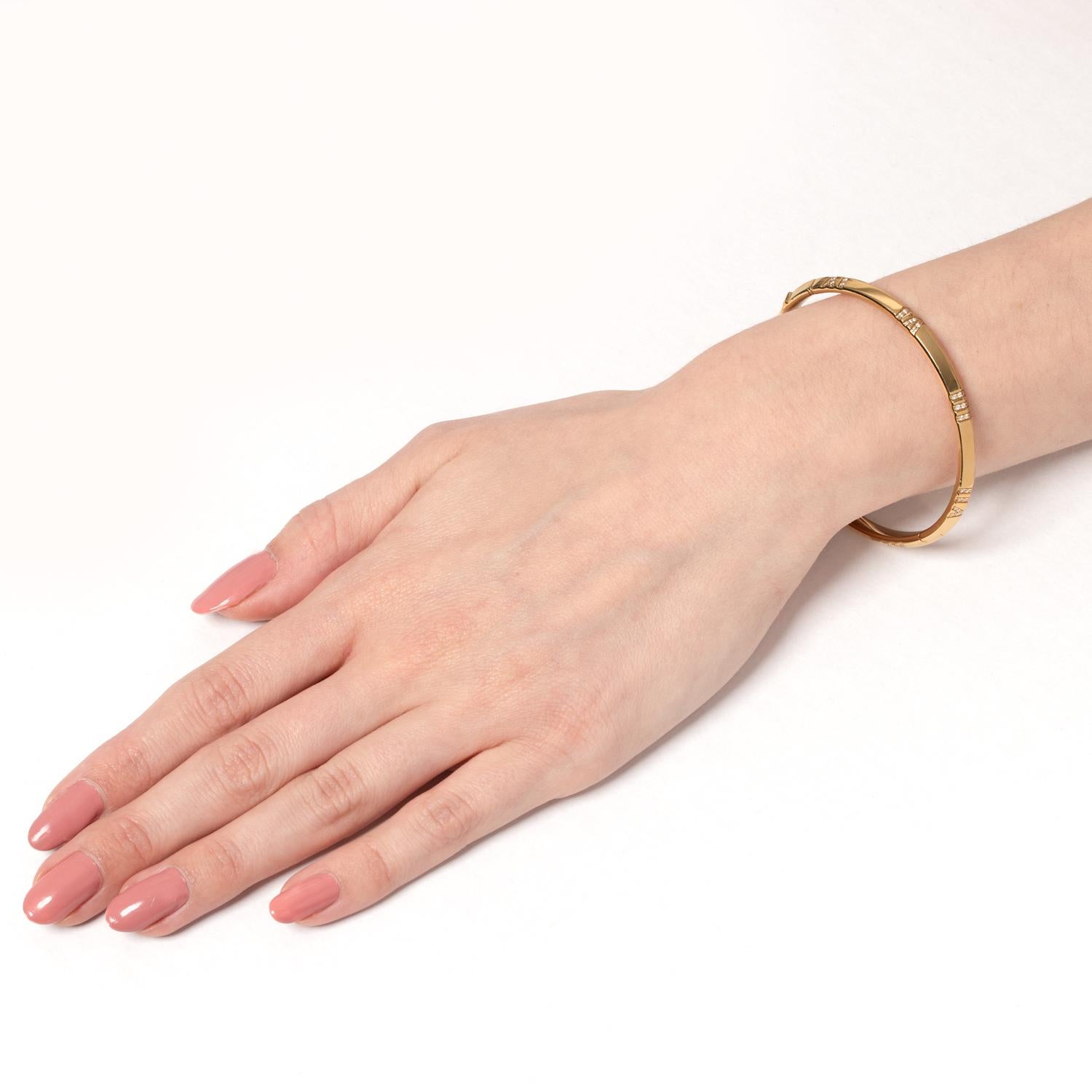 Tiffany Atlas X Closed Bangle à charnière étroite Excellent état - En vente à London, GB