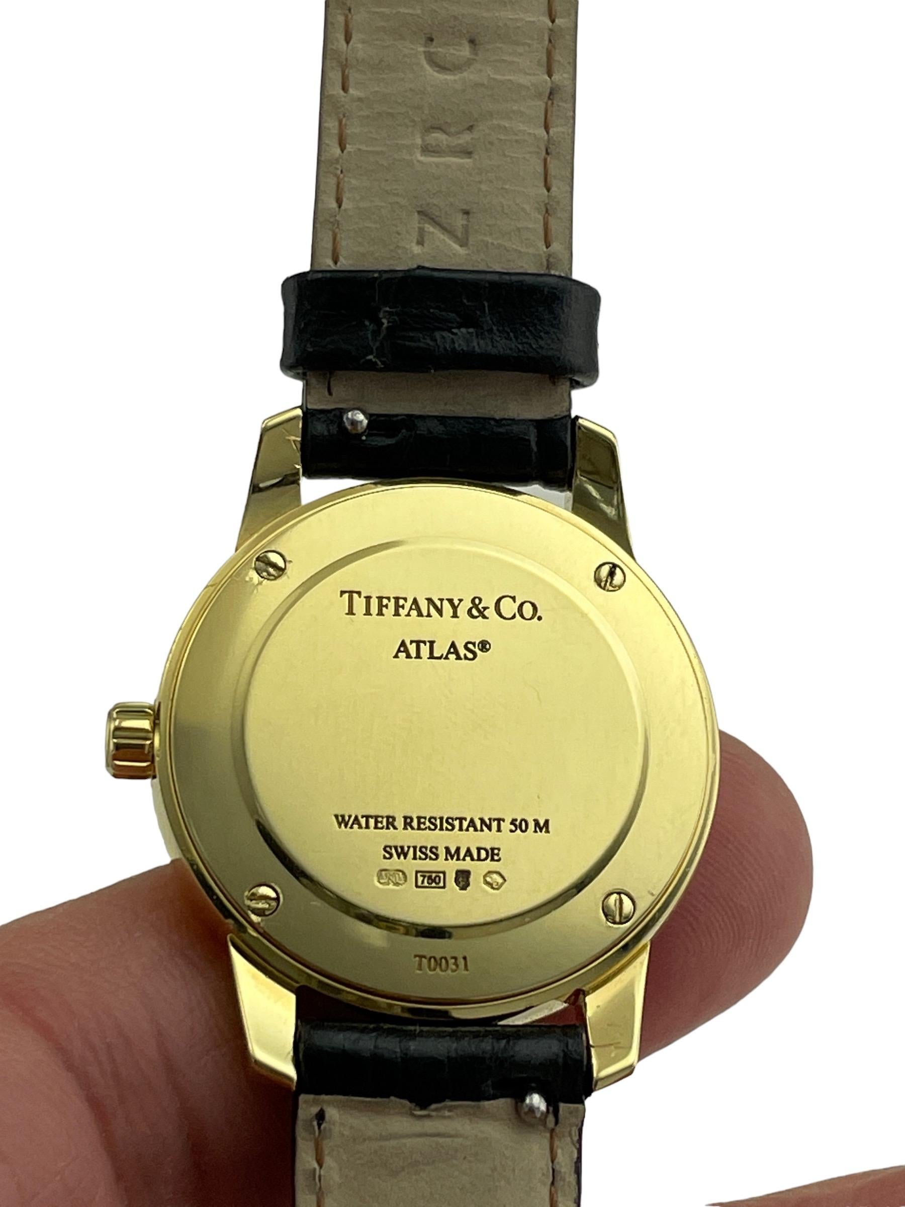 Atlas Gelbgold-Armbanduhr von Tiffany im Zustand „Gut“ in Los Angeles, CA