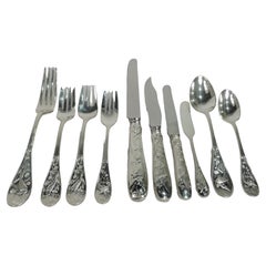 Tiffany Audubon Sterling Silver Dinner Set for 6 with 68 Pieces