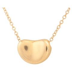 Tiffany Bean Necklace Yellow Gold 4.2g