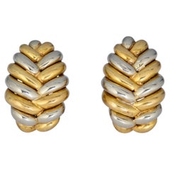 Tiffany Bicolor Gold Ear Clips