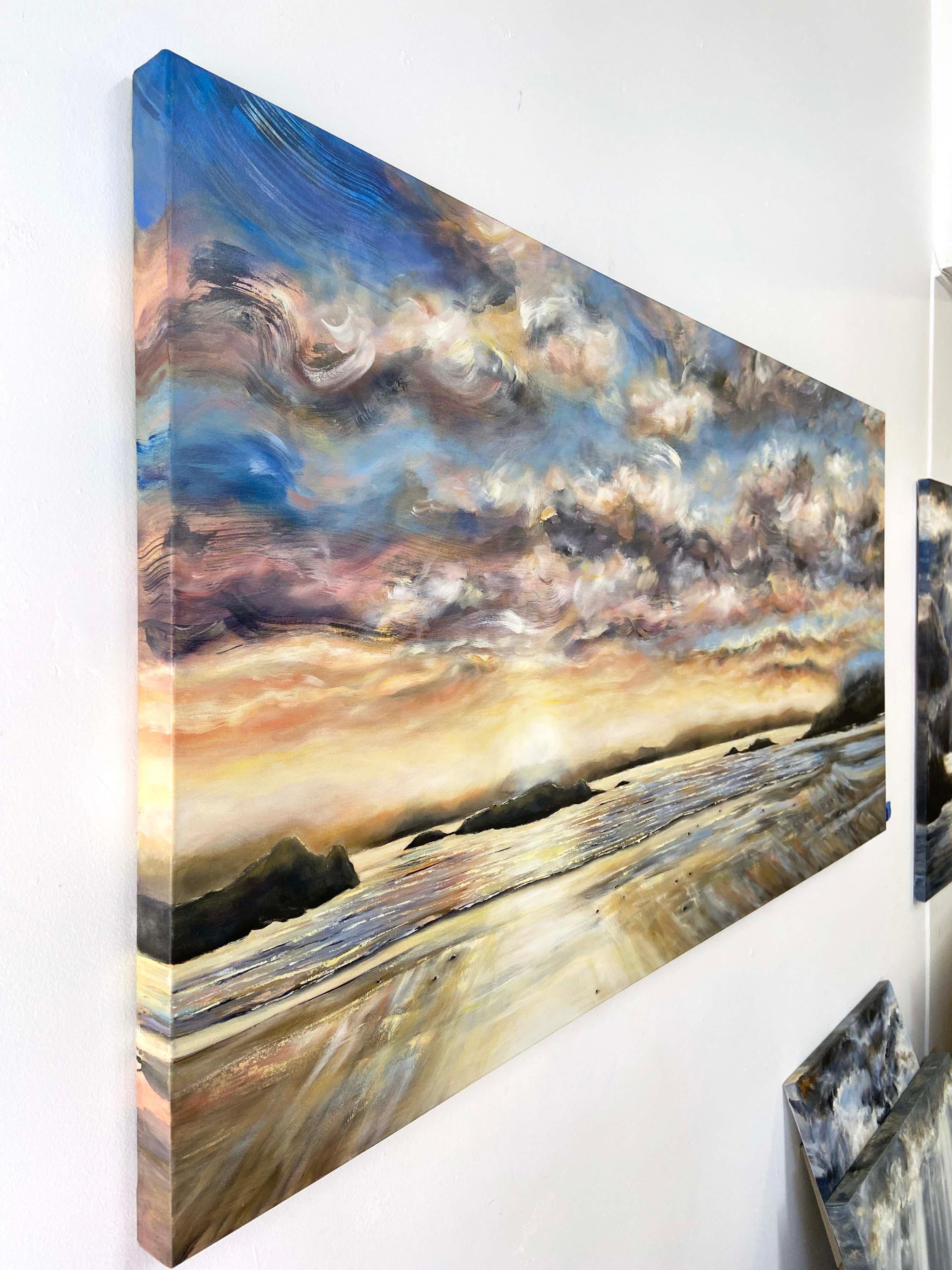 Bahía de la Media Luna, pintura original - Mixed Media Art Impresionista de Tiffany Blaise