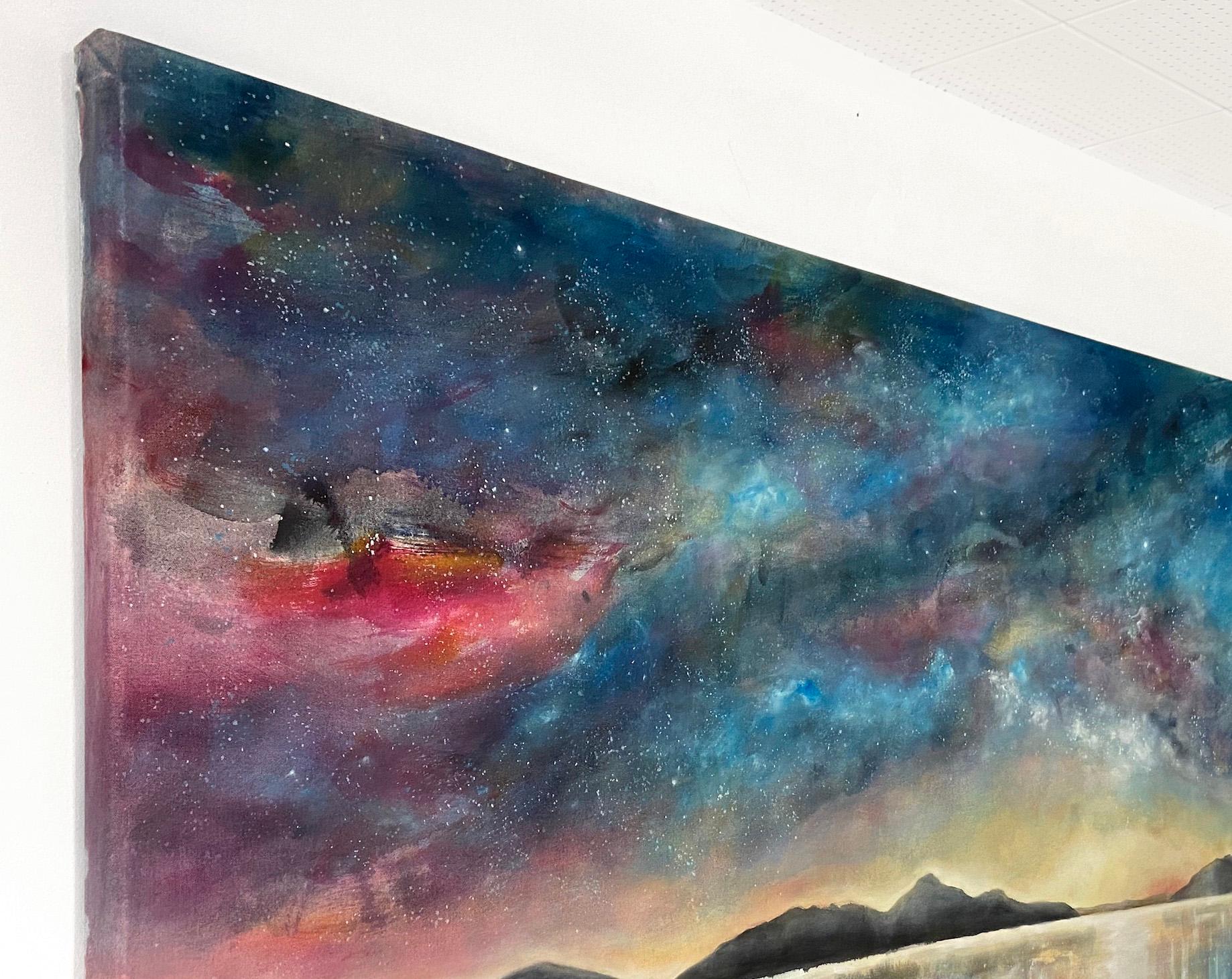 Luz de las estrellas, Pintura original - Mixed Media Art Impresionista abstracto de Tiffany Blaise