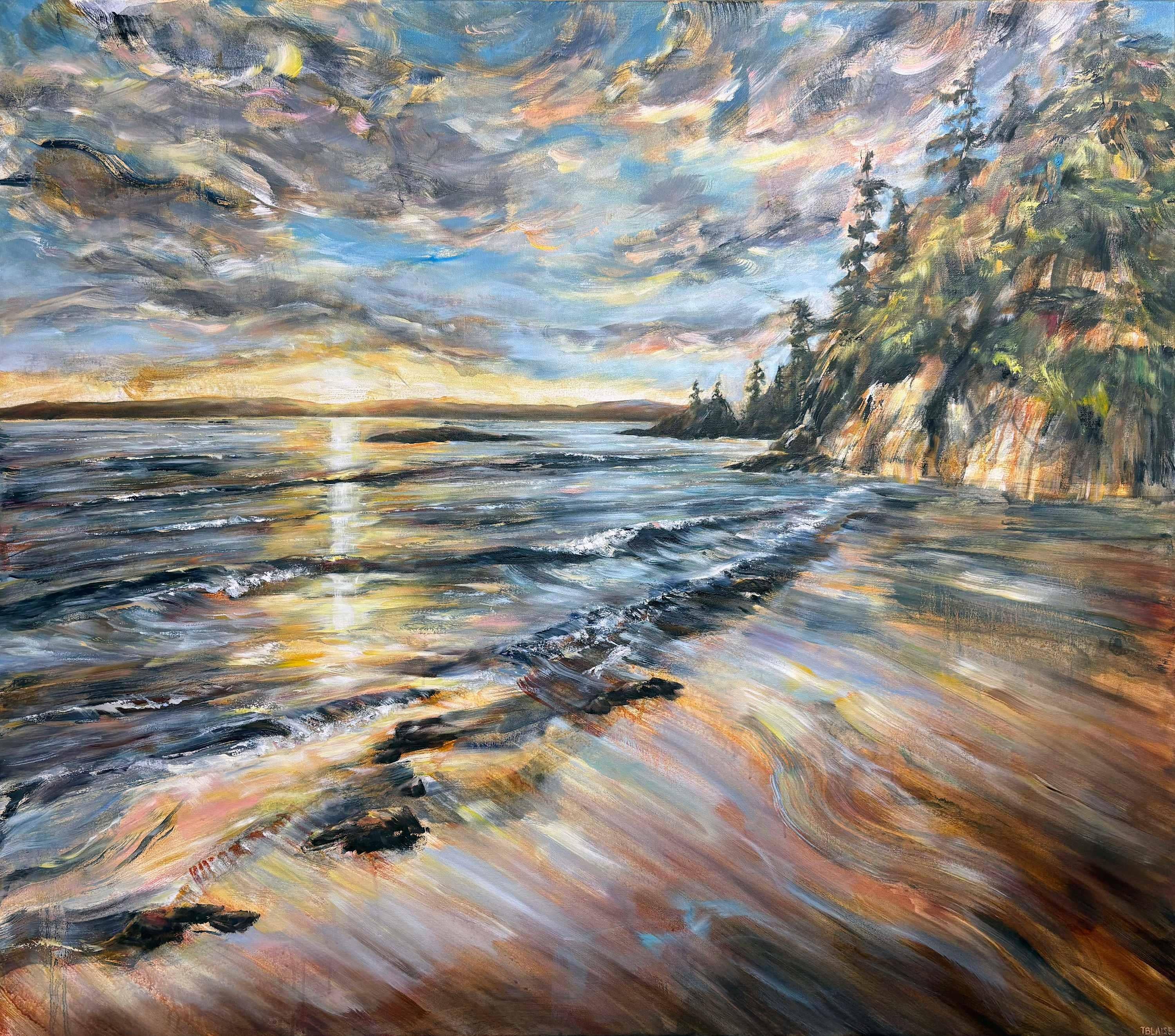 Symphony of the Sea, Original Painting - Mixed Media Art by Tiffany Blaise