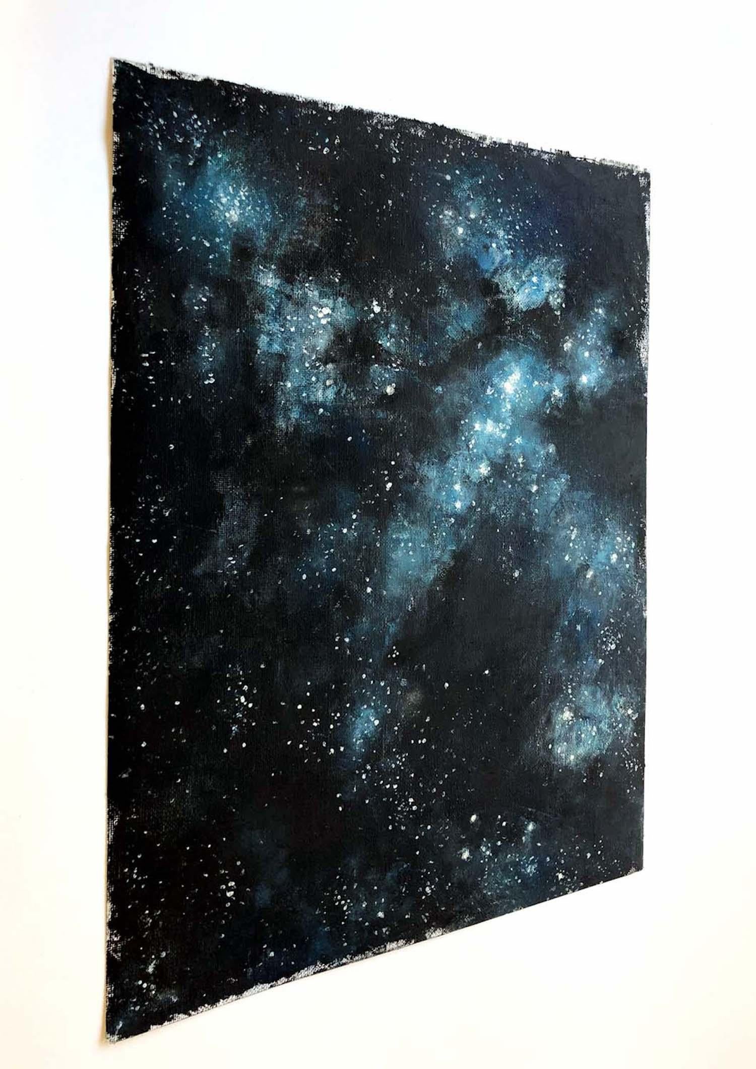 Under the Milky Way, Originalgemälde (Abstrakter Impressionismus), Mixed Media Art, von Tiffany Blaise