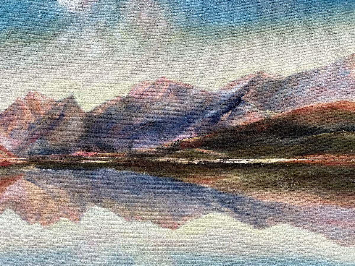 Aria, Terra e cielo, Pittura, Olio su tela - Painting Espressionista di Tiffany Blaise