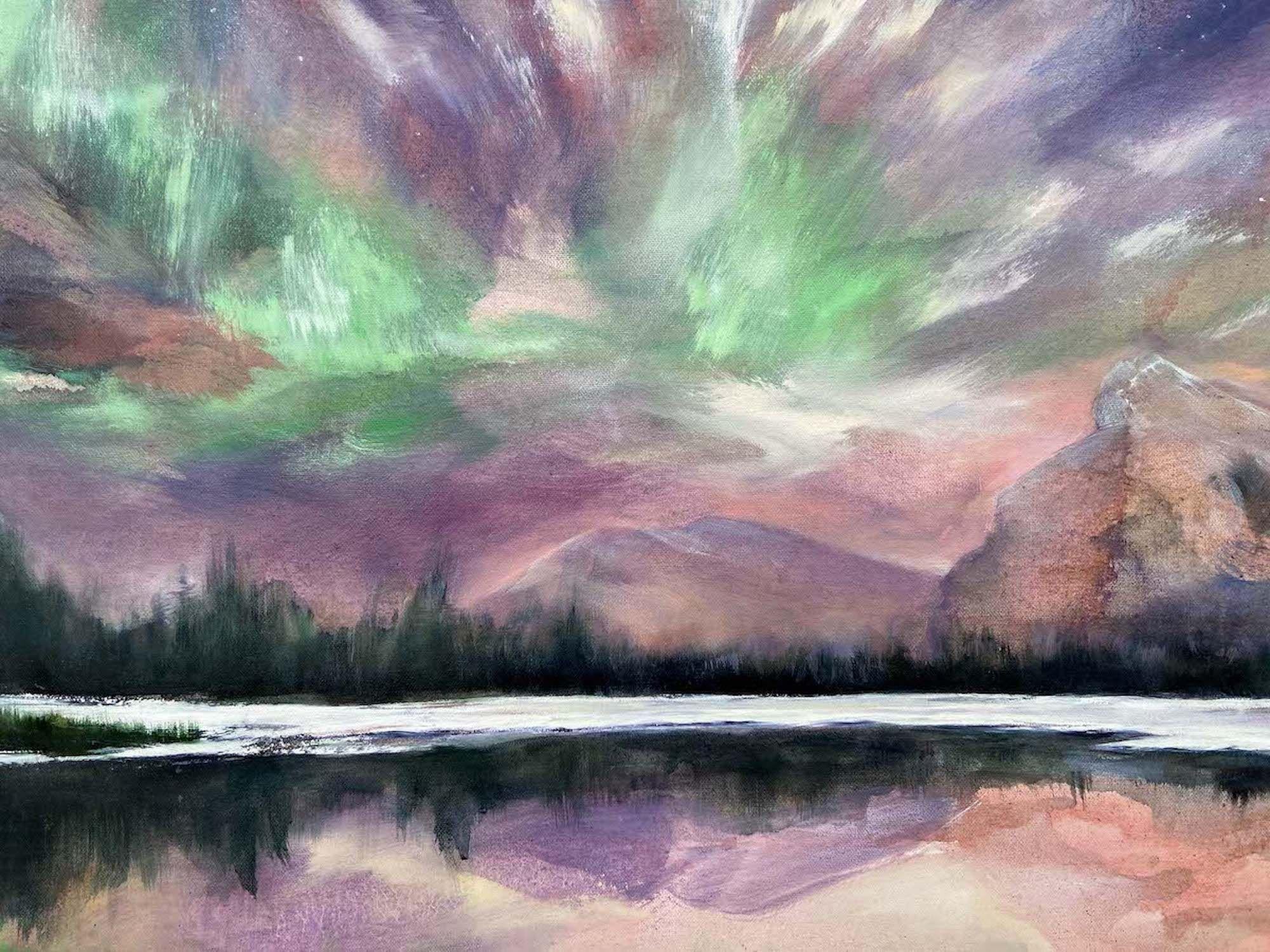 aurora borealis easy painting