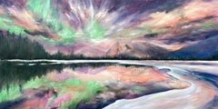 Aurora Borealis, Painting, Oil on Canvas
