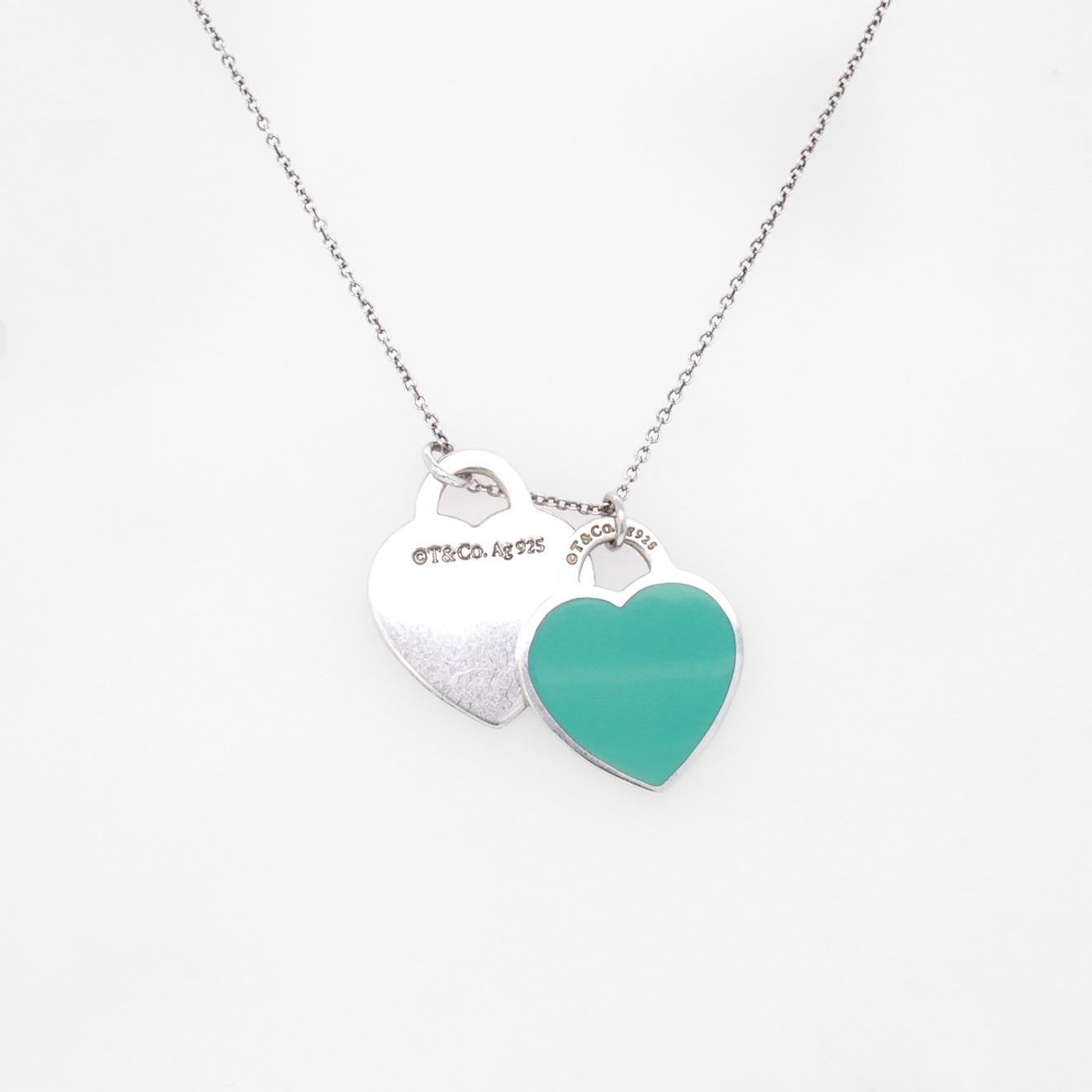 Tiffany Blue Double Heart Tag Small 'Return to Tiffany' Pendant Necklace 6