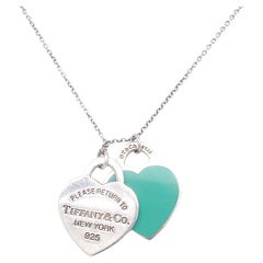 Tiffany Blue Double Heart Tag Small 'Return to Tiffany' Pendant Necklace