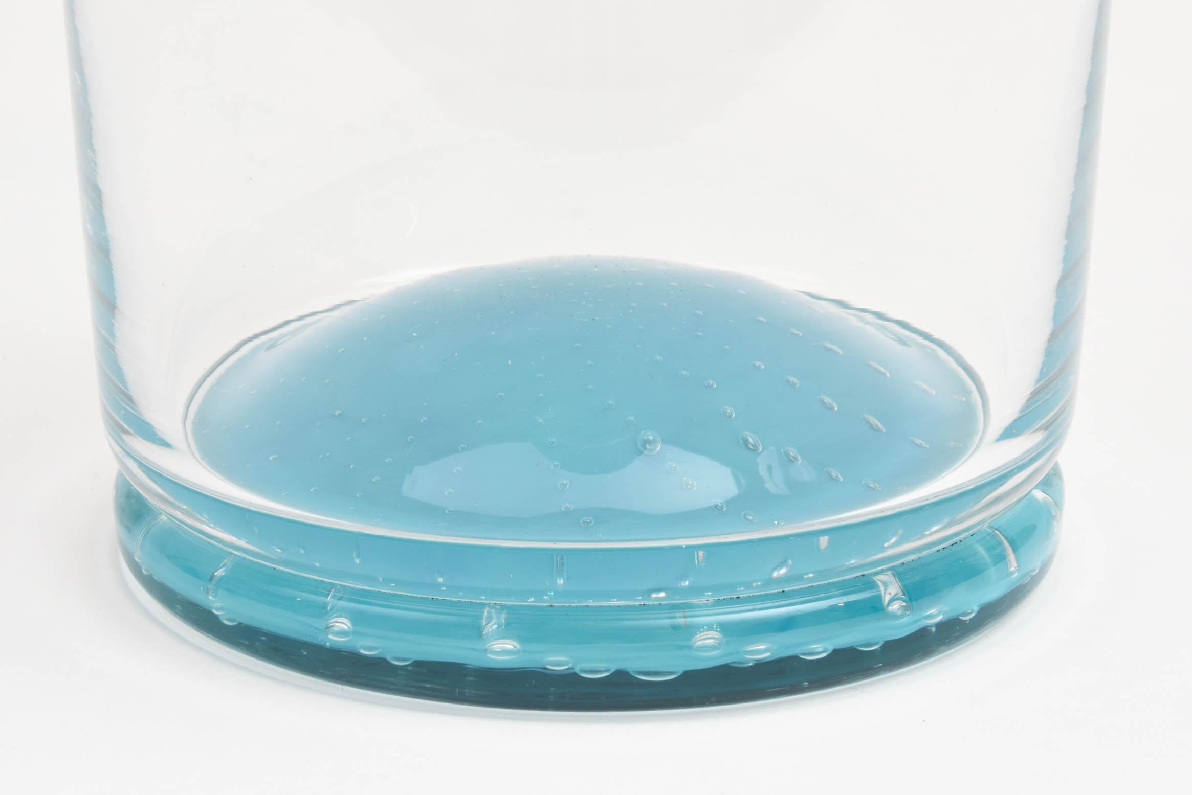Tiffany Blue Glass Decanter, Classic Shape, Many Colors Available, Custom 1