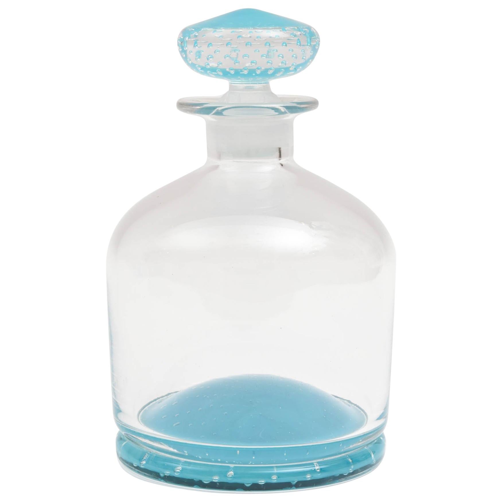 Tiffany Blue Glass Decanter, Classic Shape, Many Colors Available, Custom