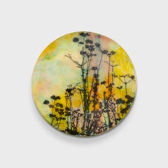 Encausto surreale su Wood "L'ora d'oro 1