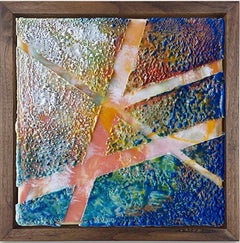 Abstract Encaustic on Wood "Alicia IV"