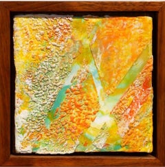 An Abstract Encaustic on Wood "Alicia III"