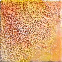 An Abstract Encaustic on Wood "Discotheque Florets"