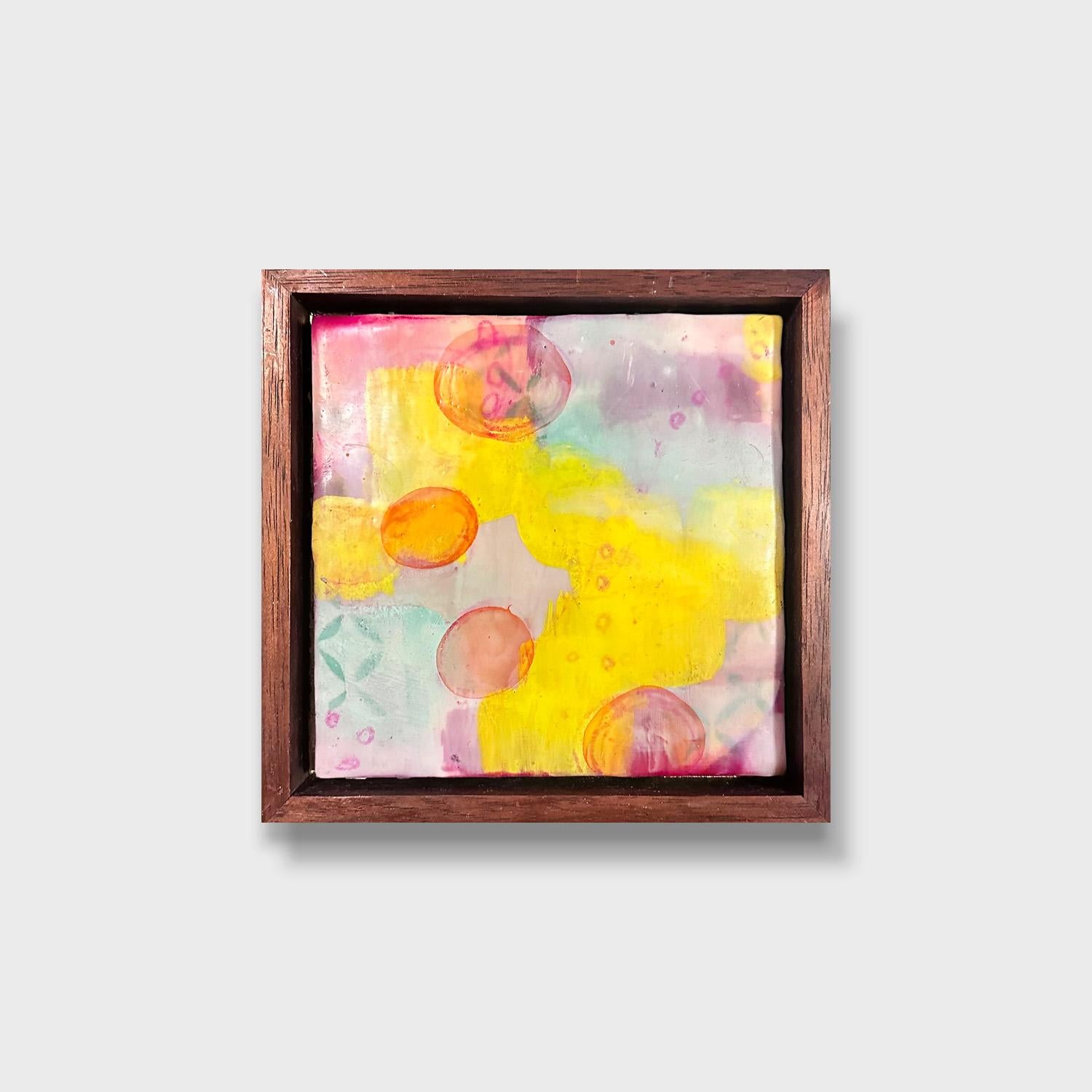An Abstract Encaustic on Wood 