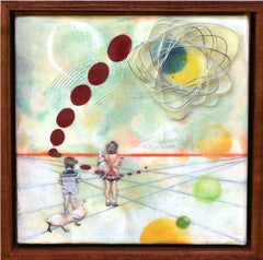 Surrealist Encaustic Painting, "Les Enfant D’Espoir Résilient"