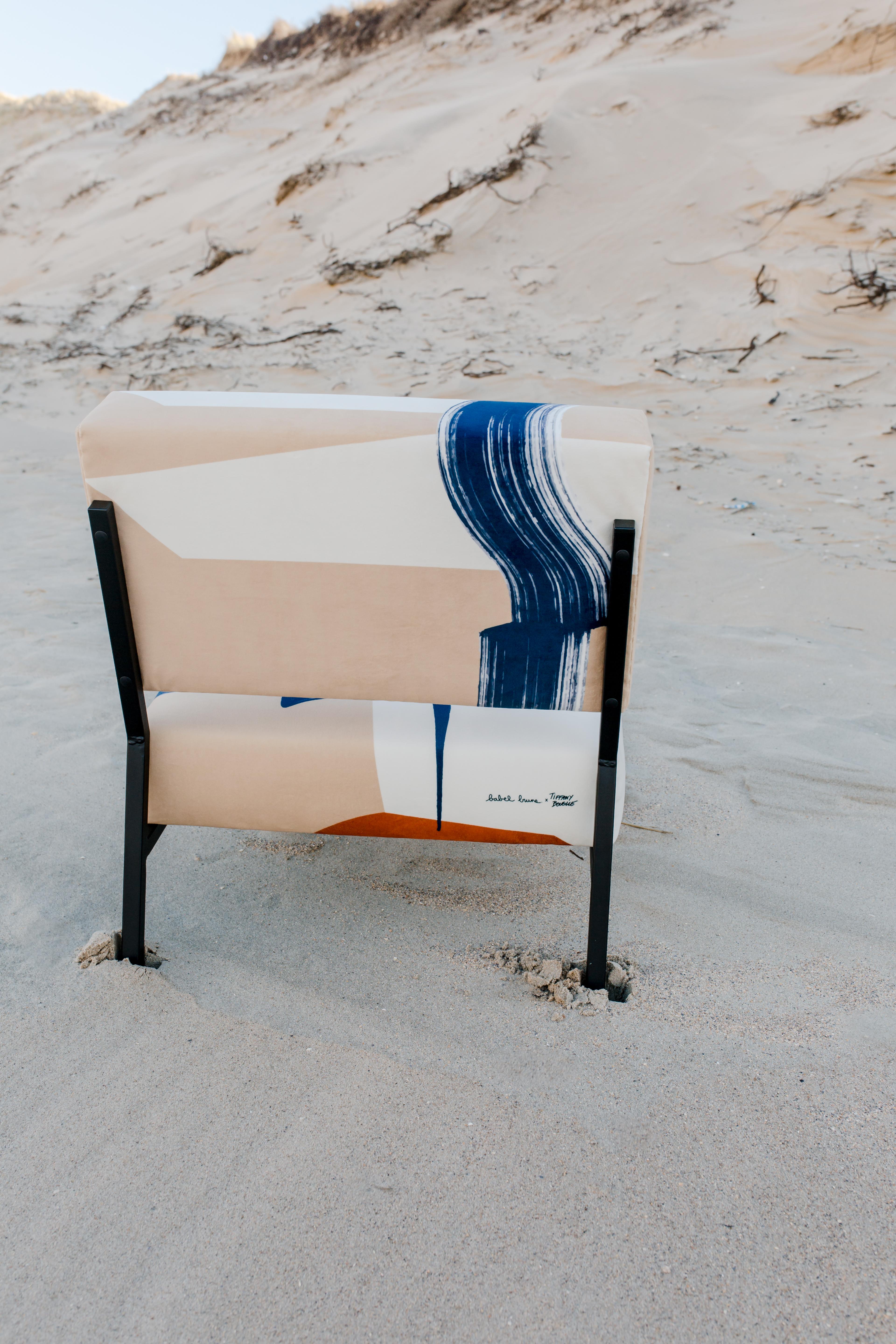 Postmoderne Fauteuil Bouelle Left O2 de Babel Brune pour Tiffany en vente