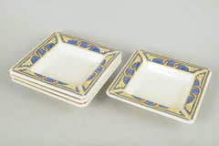 Tiffany Boutique, Italy. Set of four ceramic dinner plates, 1980s.