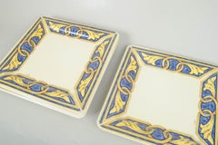 Tiffany Boutique, Italy. Set of four ceramic dinner plates, 1980s.