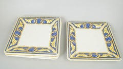 Tiffany Boutique, Italy. Set of four ceramic dinner plates, 1980s.