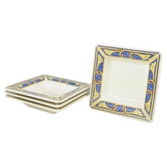 Tiffany Boutique, Italy. Set of four ceramic dinner plates, 1980s.