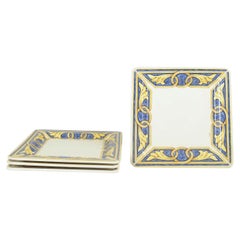 Tiffany Boutique, Italy. Set of four ceramic dinner plates, 1980s.