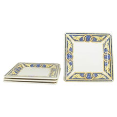 Tiffany Boutique, Italy. Set of four ceramic dinner plates, 1980s.