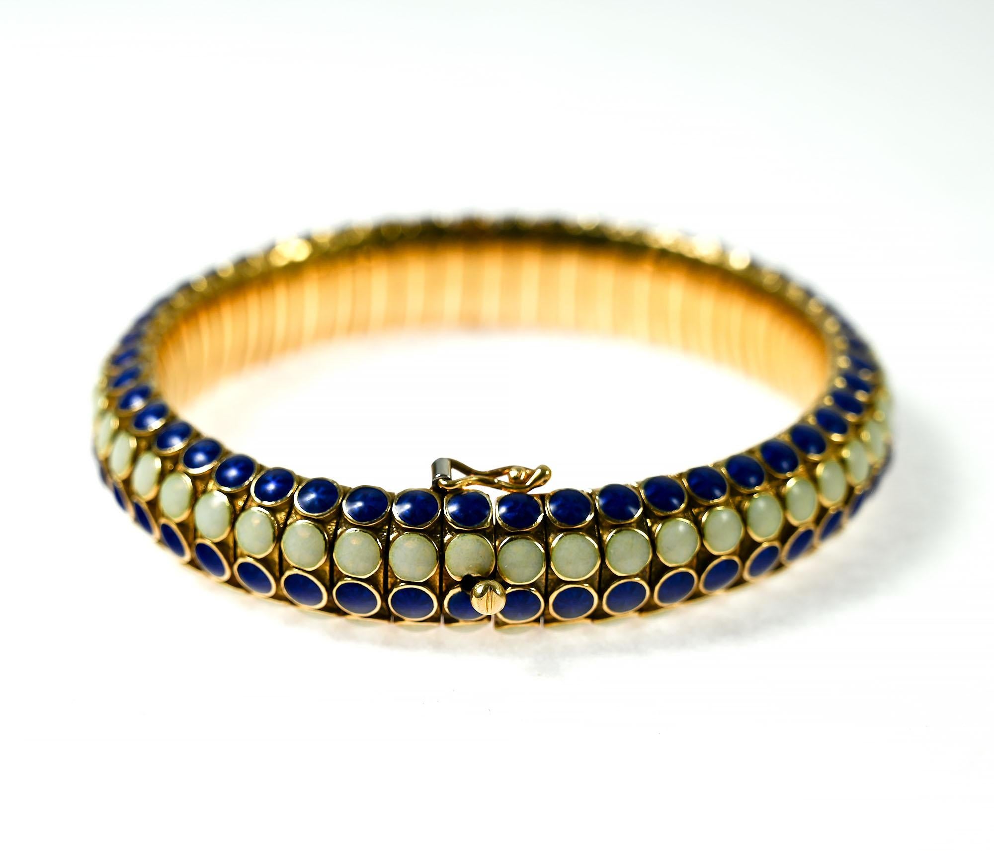 Tiffany Bracelet with Enamel and White Coral In Excellent Condition In Darnestown, MD