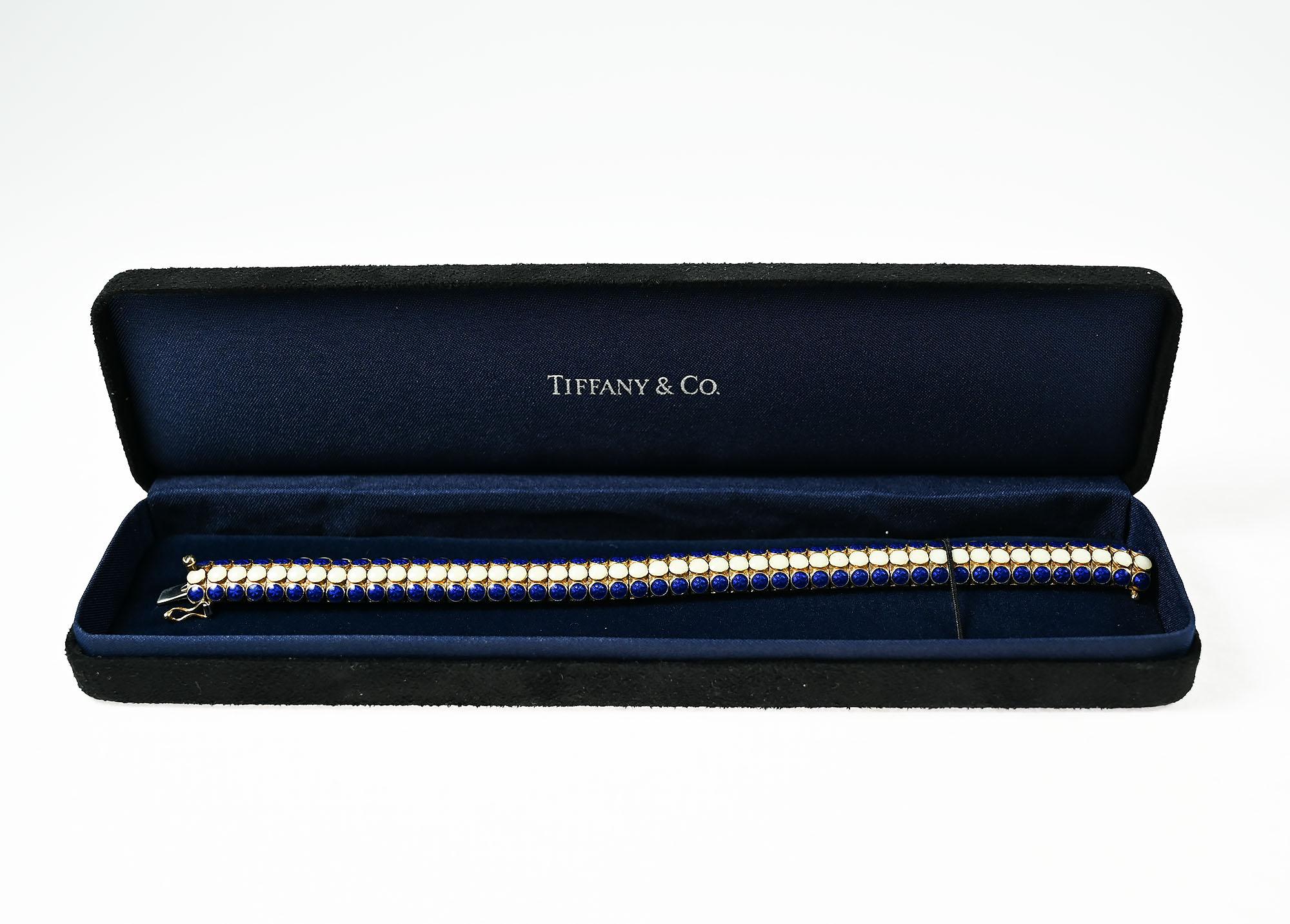 Women's Tiffany Bracelet with Enamel and White Coral