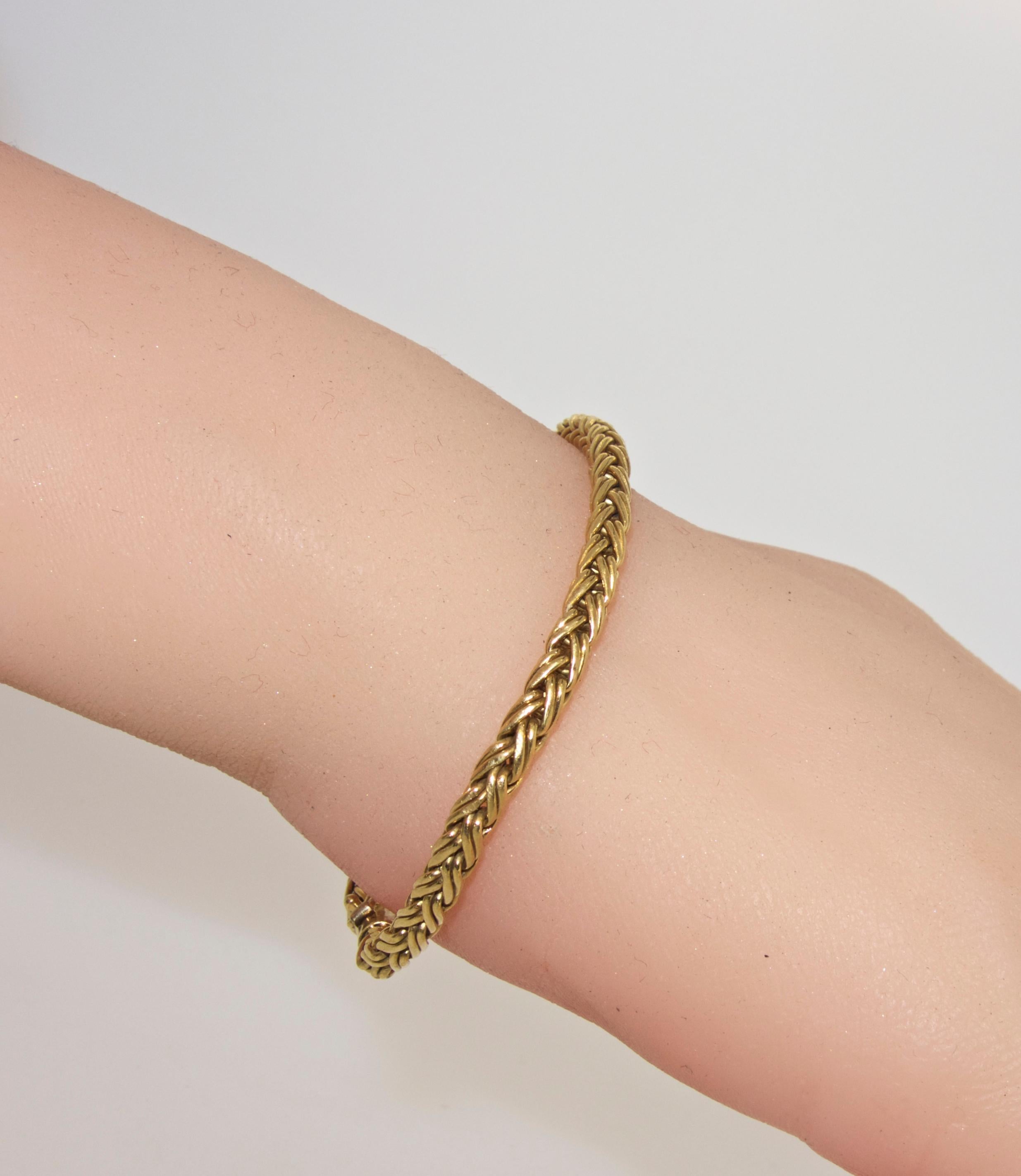 Men's Tiffany Braided Gold Bracelet