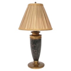 Tiffany Bronze and Black Marble Lamp Signed circa 1910