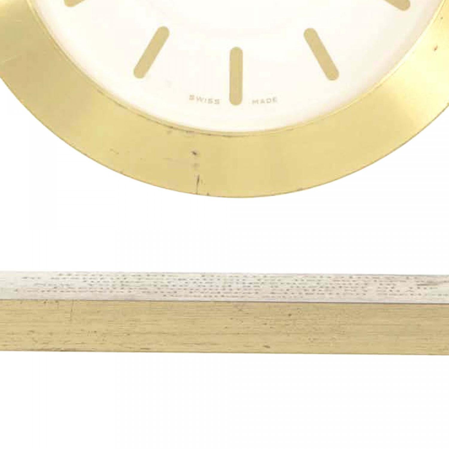 Tiffany Bronze Round Swivel Clock In Good Condition For Sale In Queens, NY