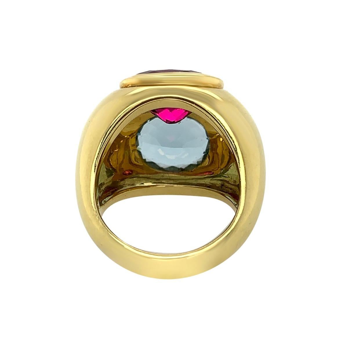 Tiffany & Co by Paloma Picasso Gold Tourmaline Aquamarine Ring 1