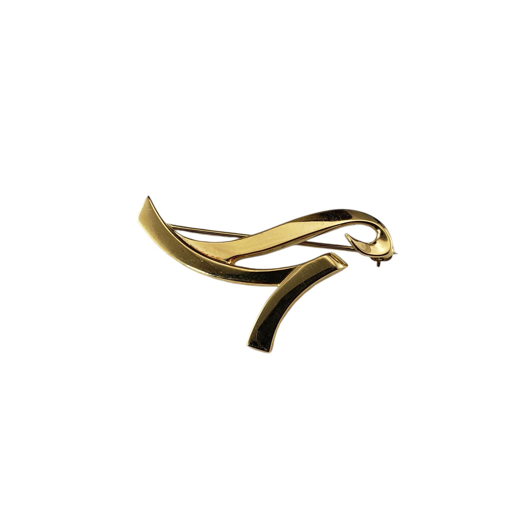 Women's Tiffany & C0. Paloma Picasso 18 Karat Yellow Gold Ribbon Brooch/Pin #18460