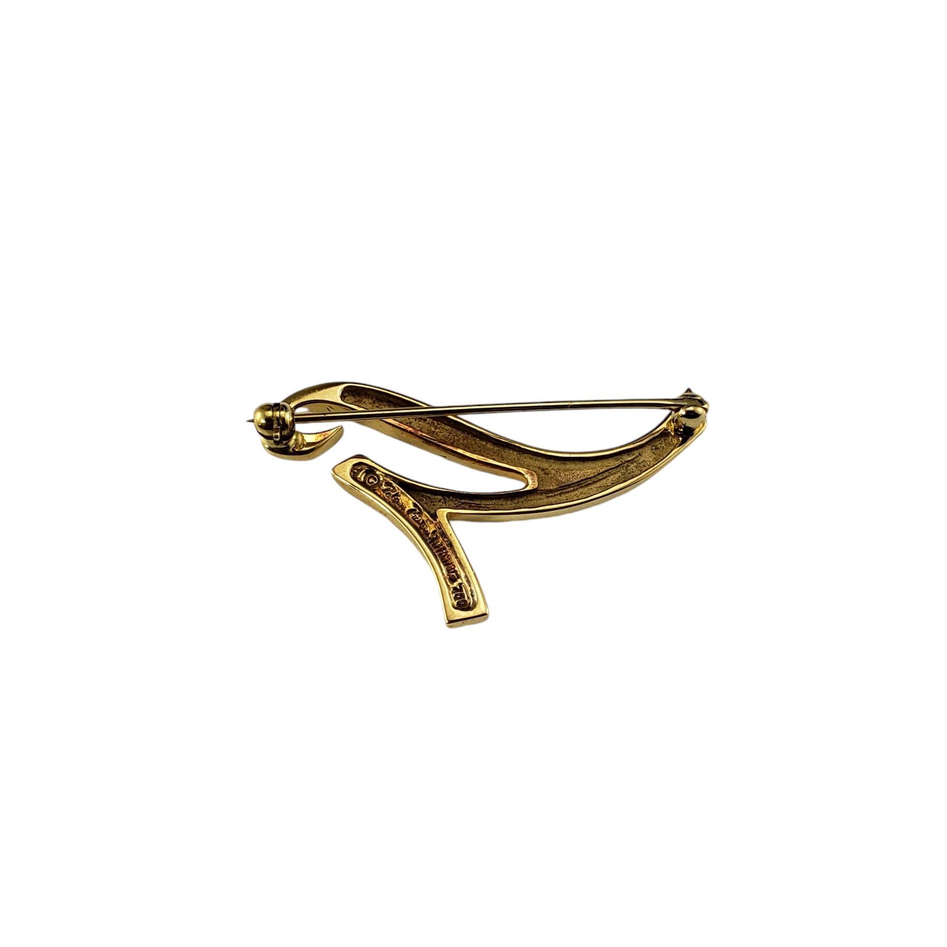 Tiffany & C0. Paloma Picasso 18 Karat Yellow Gold Ribbon Brooch/Pin #18460 1