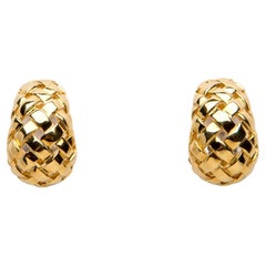 Tiffany & Co. Vannerie Collection Gold Earrings