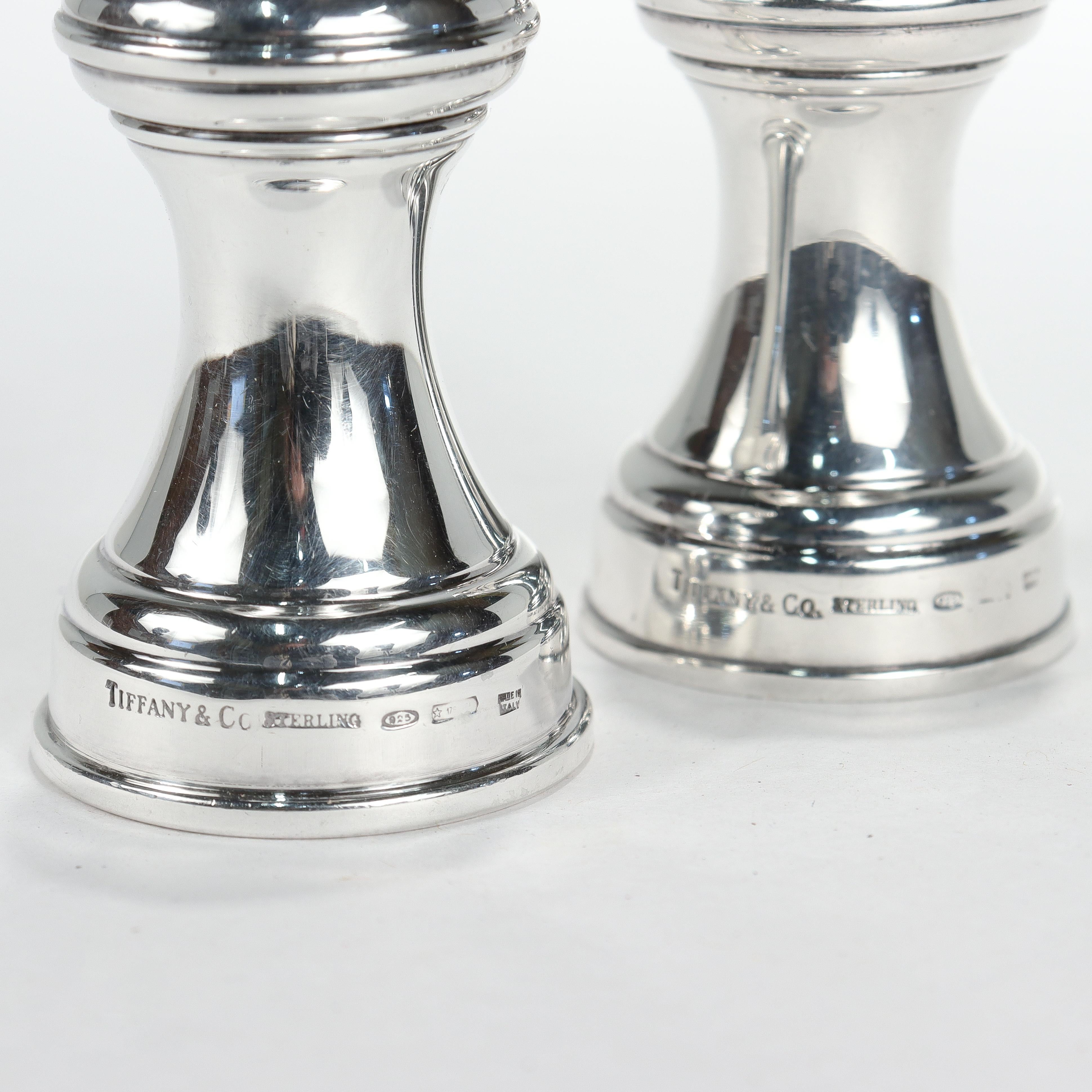 Tiffany & Co. Capstan Sterling Silver Salt and Pepper Shakers For Sale 3