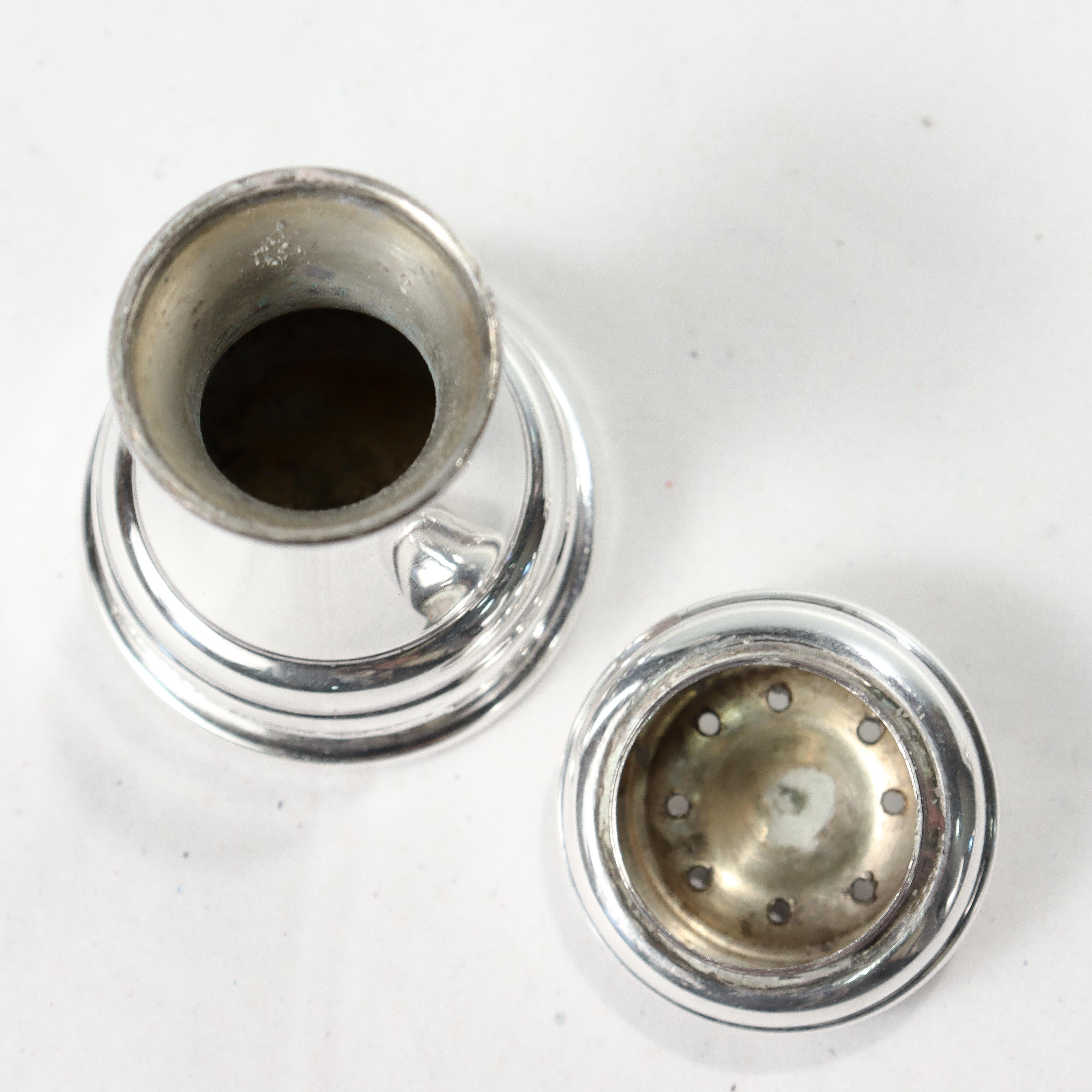 Women's or Men's Tiffany & Co. Capstan Sterling Silver Salt and Pepper Shakers