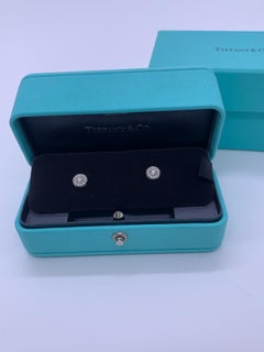 Tiffany Circlet Platinum & Diamond Earrings (Authentic)