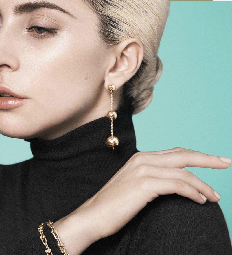 Tiffany & Co. City Hard Wear Gold Beads Drop Yellow Gold Earrings For Sale 2