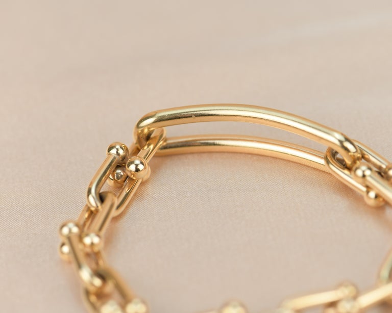 Tiffany and Co. City Hardwear Link 18K Gold Bracelet For Sale at 1stDibs