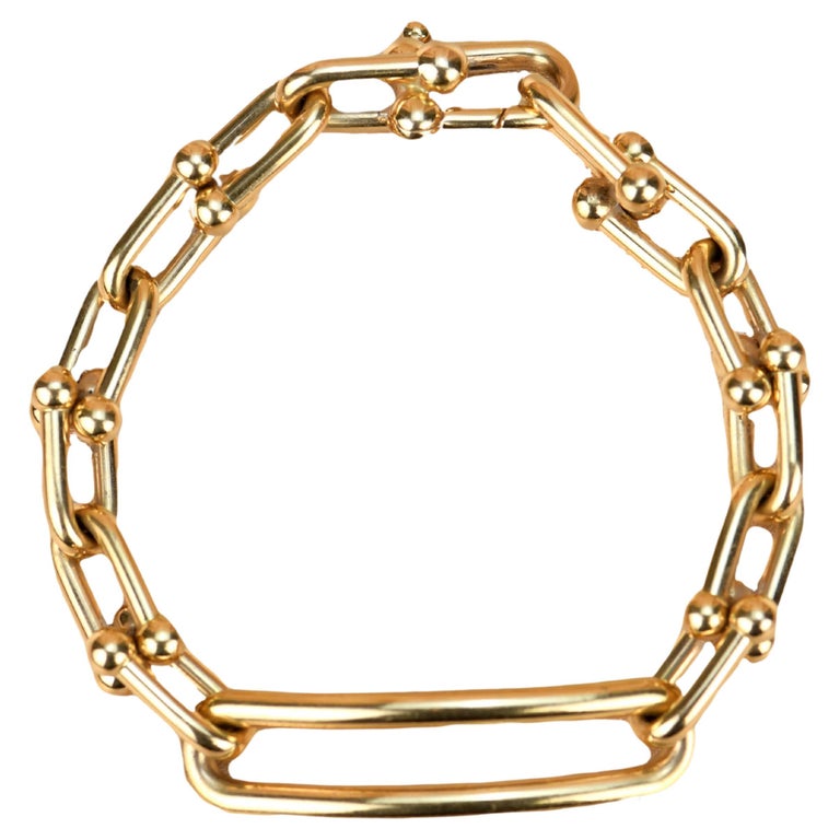 Tiffany and Co. City Hardwear Link 18K Gold Bracelet For Sale at 1stDibs