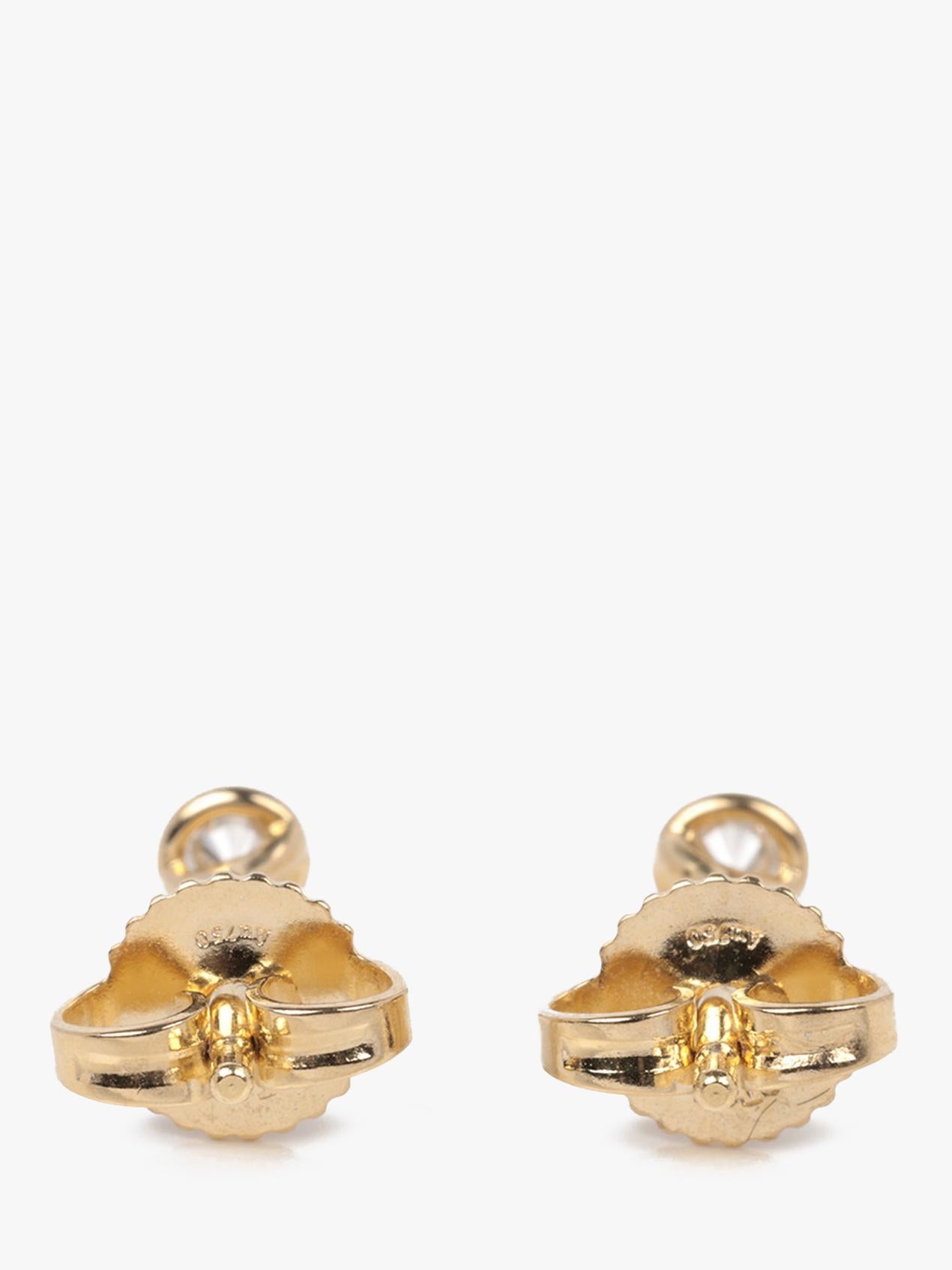 Tiffany & Co. 0.10ct Yellow Gold Elsa Peretti Diamonds by the Yard Stud Earrings In Excellent Condition In Bishop's Stortford, Hertfordshire