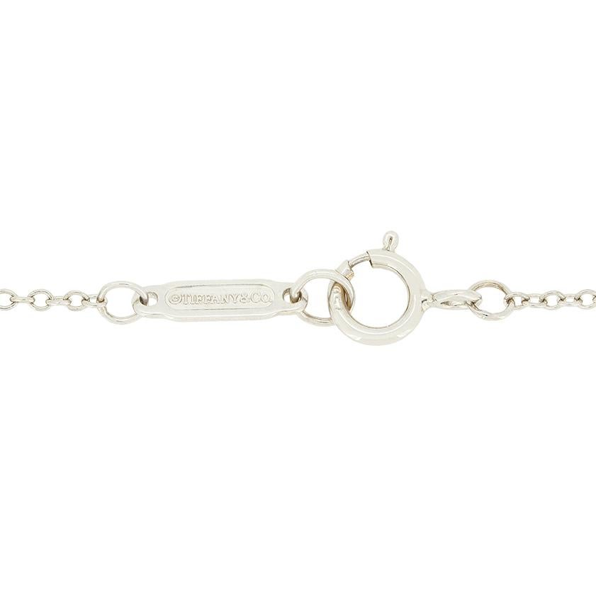 Brilliant Cut Tiffany & Co. 0.11ct Diamond Crown Key Pendant For Sale