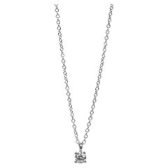 Tiffany & Co. 0,12ct Brillantschliff Solitär Diamant Platin Halskette